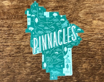 Pinnacles Sticker, Pinnacles National Park Sticker, Single Die Cut Vinyl Sticker