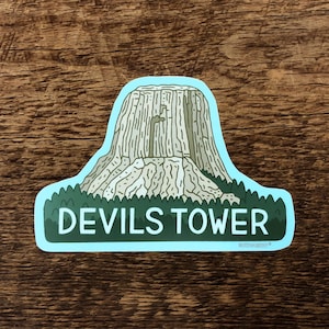 Adhesivo de la torre del diablo, Adhesivo de Wyoming, Adhesivo de vinilo troquelado único