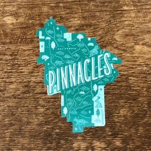 Pinnacles-sticker, Pinnacles National Park-sticker, enkele gestanste vinylsticker