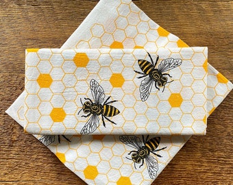 Honey Bee Tea Towel, Kitchen Towel