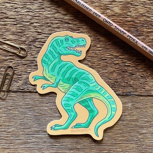 T Rex Sticker, Tyrannosaurus Rex Dinosaur Sticker, Dino Sticker, Single Die Cut Vinyl Sticker image 1
