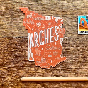Bogen sticker, Arches National Park sticker, enkele gestanst vinyl sticker