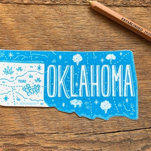Sticker Oklahoma, Oklahoma State Sticker, Sticker vinyle simple découpé