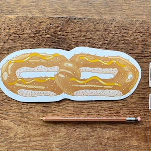 Philadelphia Brezel Postkarte, Mit Liebe aus Philadelphia, Brezel Postkarte, Gestanzte Buchdruck Postkarte