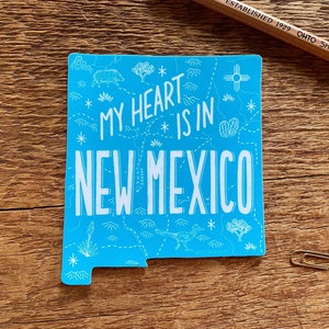 New Mexico sticker, New Mexico staat sticker, enkele sterven gesneden vinyl sticker