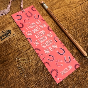 Calamity Jane Quote, Girl Power Quote, Bookmark with Tassel