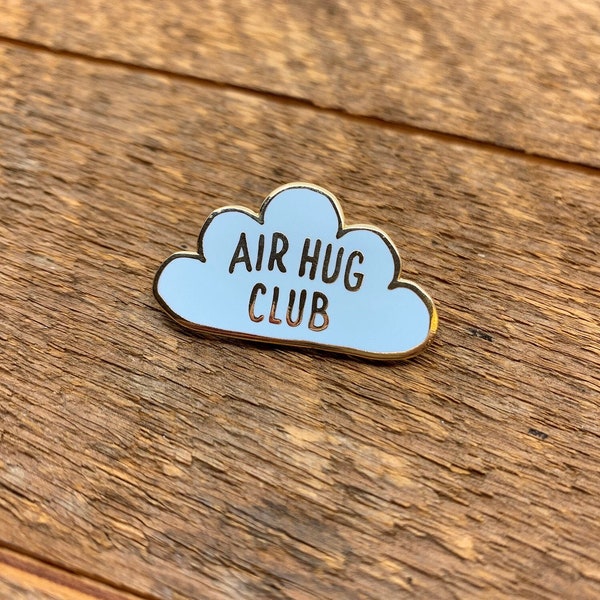 SALE Air Hug Enamel Pin, Friendship Pin, Single Hard Enamel Pin with Butterfly Clutch