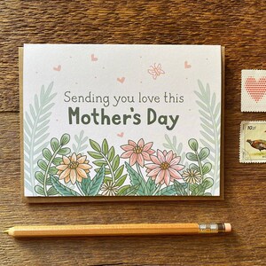 Senden der Liebe Mama, nachdenklicher Muttertag, Grußkarte, innen leer