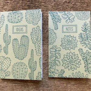 Cacti & Succulents, Pocket Notebook Sets, Set of 2 Pocket Notebooks, 48 Dot Graph Sheets