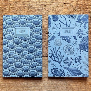 Ocean & Coastal, Beach Pocket Notebook Sets, Set of 2 Pocket Notebooks, 48 Dot Grid Sheets