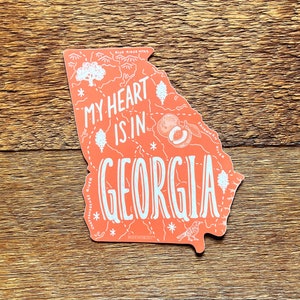 Sticker Georgië, sticker staat Georgië, enkele gestanste vinylsticker