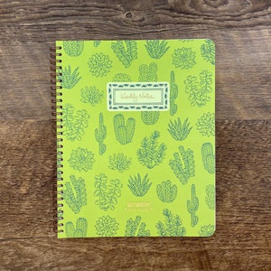 Planner settimanale Cactus e piante grasse, modello Cactus 8 x 10, Planner Wire-O, prodotto negli Stati Uniti