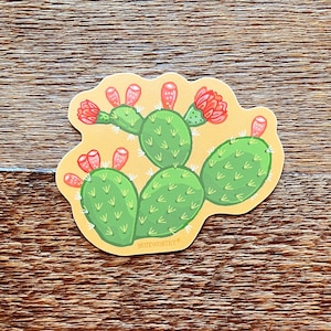 Pegatina de cactus de pera espinosa, Pegatina de cactus, Pegatina de vinilo troquelado único