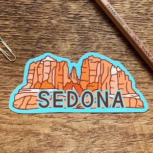 Sedona Sticker, Cathedral Rock Sticker, Single Die Cut Vinyl Sticker