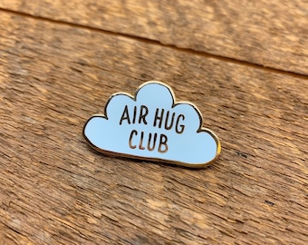 Air Hug Emaille Pin, Freundschaft Pin, Anstecknadel mit Schmetterlingsverschluss