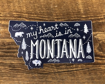 Montana Sticker, Montana State Sticker, Single Die Cut Vinyl Sticker