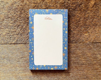 Constellations Pocket Notepad, Celestial Notepad, Office Desk Pad, 3.5 x 5.5 Single Notepad