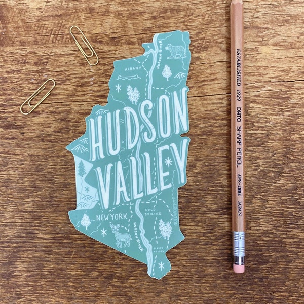 Hudson River Valley Sticker, Hudson Valley Sticker, Single Die Cut Vinyl Sticker