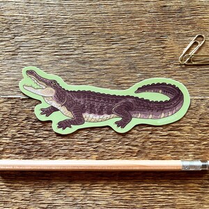 Alligator Aufkleber, Wildtieraufkleber, Outdoor Aufkleber, einzelner Die Cut Vinylaufkleber