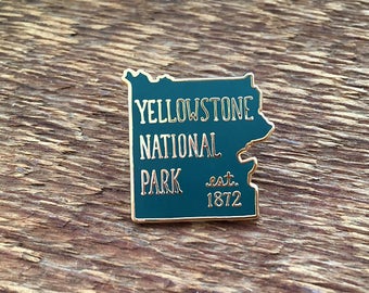 Yellowstone National Park Enamel Pin, National Park Pin, Single Hard Enamel Pin mit Schmetterling Clutch