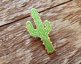 Cactus Enamel Pin, Desert Enamel Pin, Single Hard Enamel Pin with Butterfly Clutch