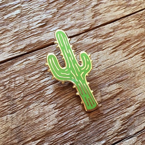 Cactus Enamel Pin, Desert Enamel Pin, Single Hard Enamel Pin with Butterfly Clutch