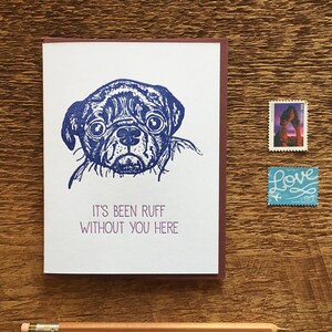 Its Ruff Without You It's Been Ruff Without You Miss You Card Sorry Card - Etsy