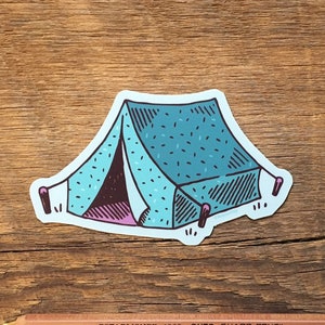 Adhesivo para tienda, Adhesivo para acampar, Adhesivo de vinilo troquelado único