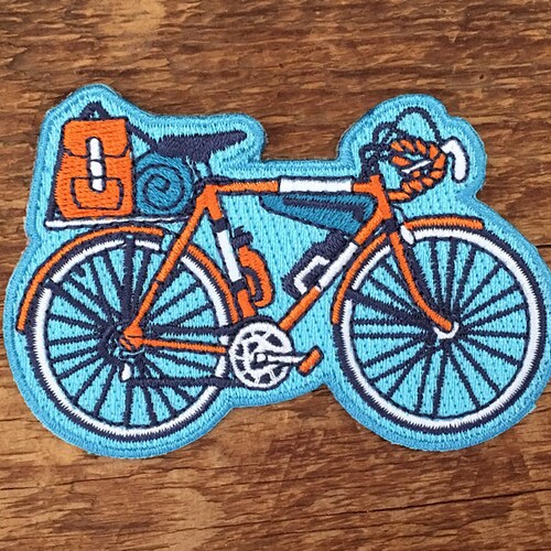 Bicycle Patch Explore Patch Single Embroidered Patch With Etsy