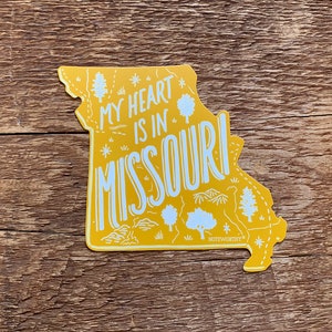 Missouri Aufkleber, Missouri State Map Aufkleber, einzelner Die Cut Vinyl-Aufkleber