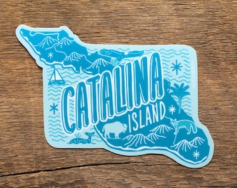 Catalina Island Sticker, Santa Catalina Sticker, Single Die Cut Vinyl Sticker