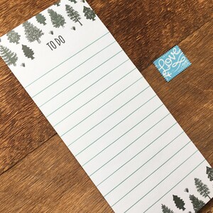 Tree Notepad, Pine Tree to Do, 3.5 X 8.5 List Pad With Attachable ...