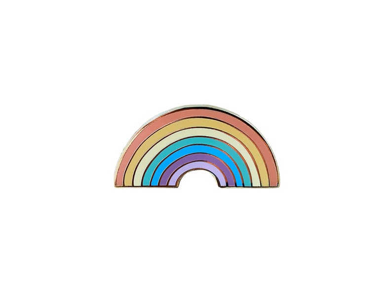 Rainbow Enamel Pin, Lapel Pin, Single Hard Enamel Pin with Butterfly Clutch image 6