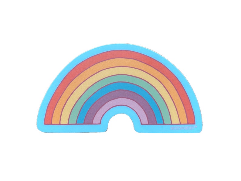 Rainbow Sticker, Single Die Cut Vinyl Sticker image 7