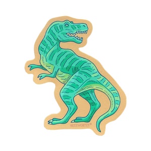 T Rex Sticker, Tyrannosaurus Rex Dinosaur Sticker, Dino Sticker, Single Die Cut Vinyl Sticker image 6