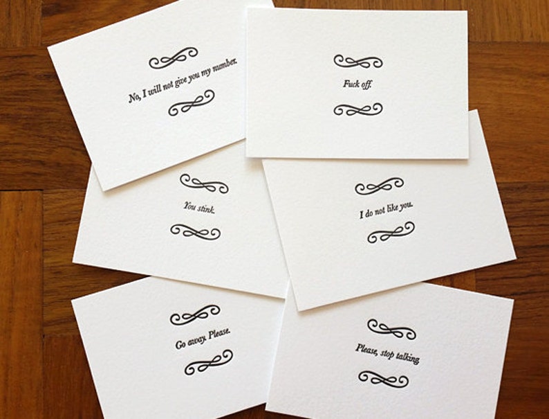 SALE Mini Naughty Notes, Mixed Set of 6 SALE Mini Naughty Notes, Mixed Set of 6
