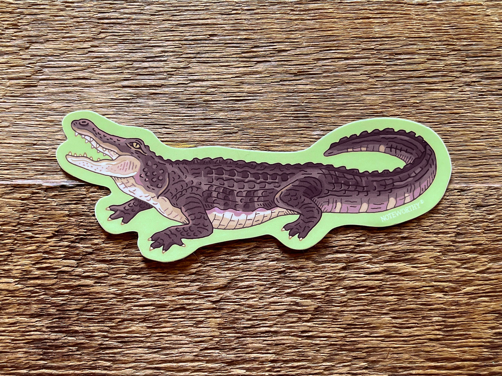 Alligator Sticker, Wildlife Sticker, Outdoor Sticker, Single Die Cut ...