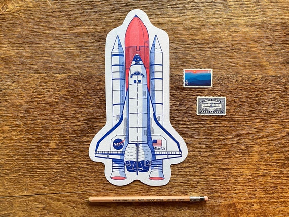 U.S. Space Shuttle 切手バインダー入り Space Shuttle Atlantis Postcard, Rocket Ship Postcard, NASA