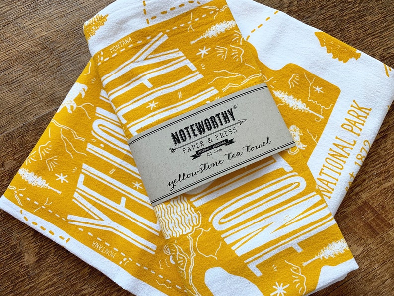 Noteworthy Paper & Press Yellowstone Tea Towel - Thumbnail 3