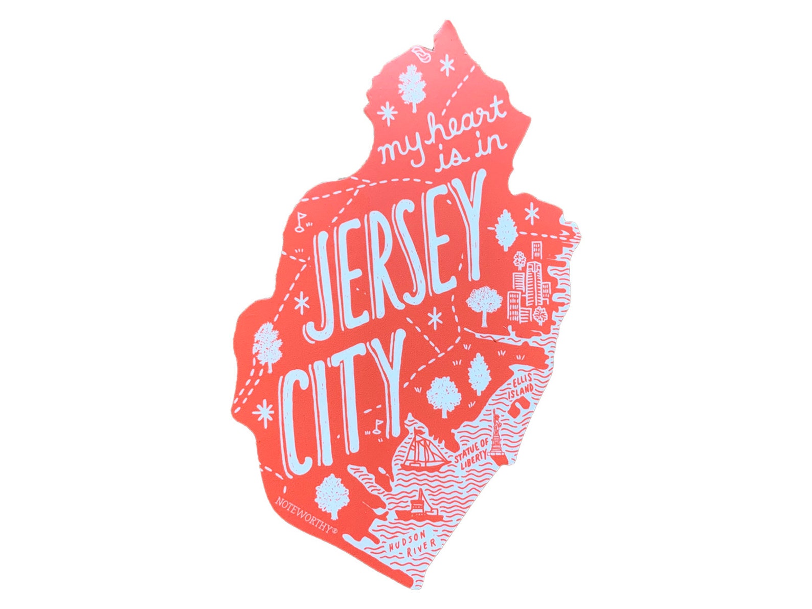 Jersey City Sticker Jersey City New Jersey Sticker Bumper Etsy
