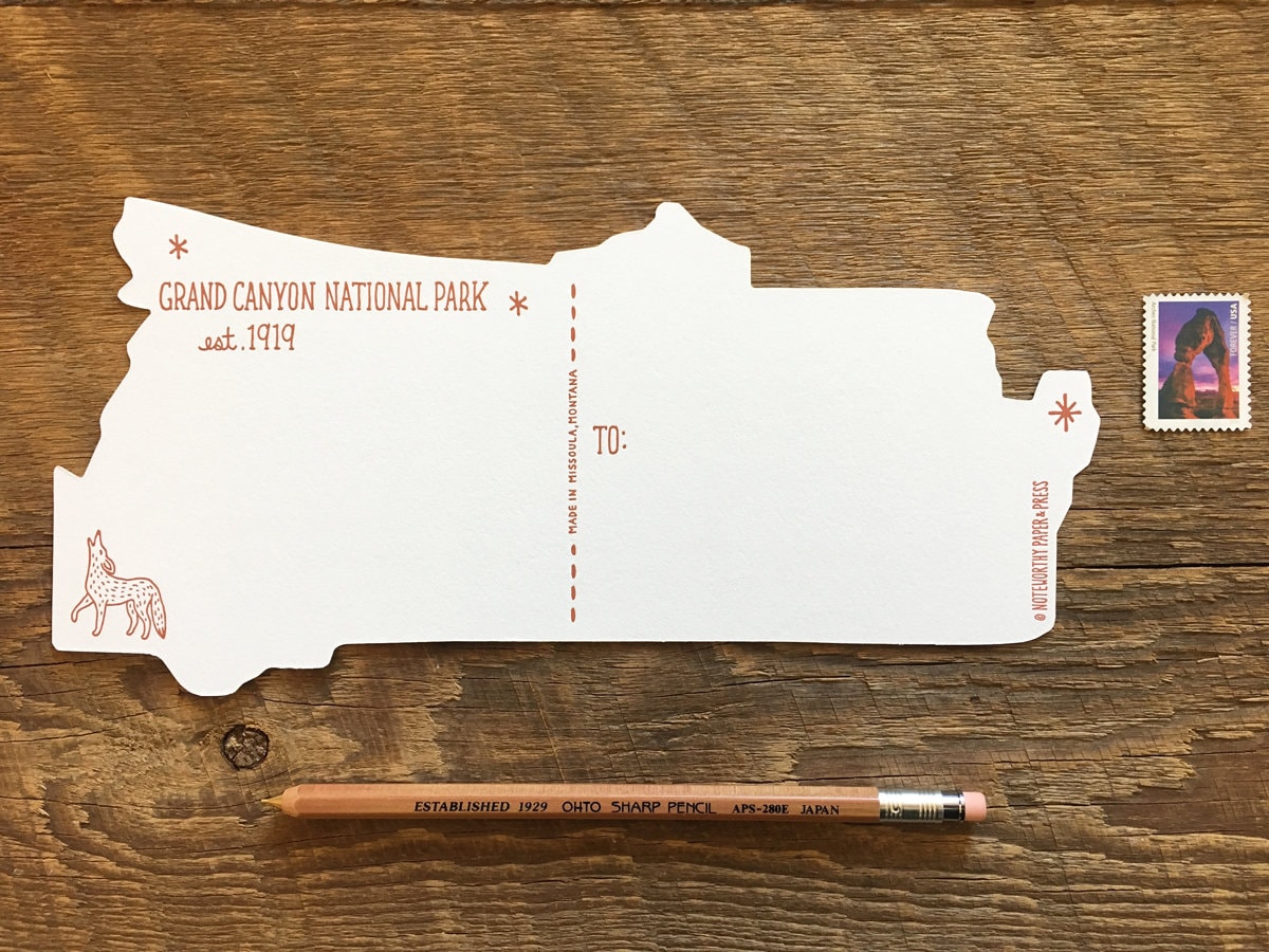 グランドキャニオンポストカード、グランドキャニオン国立公園