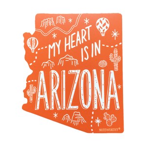 Arizona Sticker, Arizona State Sticker, Single Die Cut Vinyl Sticker - Etsy
