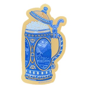 Beer Stein Sticker, Oktoberfest Sticker, Single Die Cut Vinyl Sticker ...