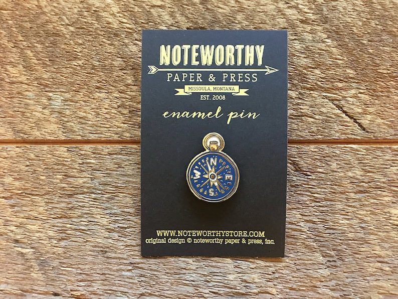 Compass Enamel Pin Explore Pin Single Hard Enamel Pin with Etsy
