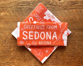 Sedona Arizona Tea Towel, Sedona Tea Towel, Single Screen Printed Kitchen Towel