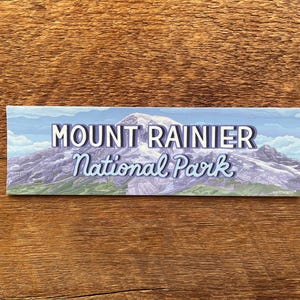 Mount Rainier National Park-bumpersticker, Mount Rainier-sticker, bumpersticker, enkele vinylsticker