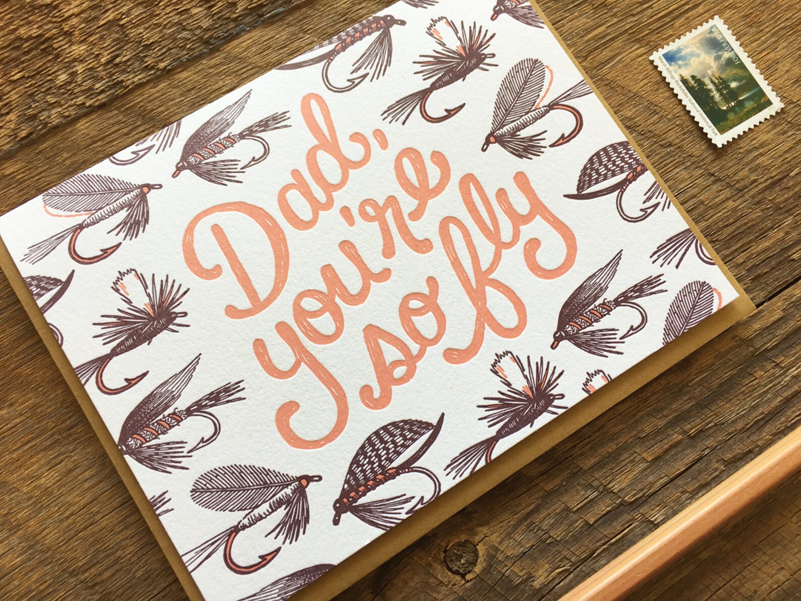 Fly Dad Dad Fly Card, You're so Fly Dad, Fishing Dad, Outdoors Father's Day ...