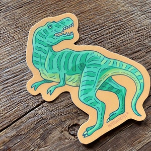 T Rex Sticker, Tyrannosaurus Rex Dinosaur Sticker, Dino Sticker, Single Die Cut Vinyl Sticker image 5