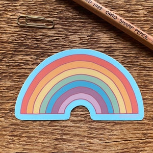 Rainbow Sticker, Single Die Cut Vinyl Sticker image 2