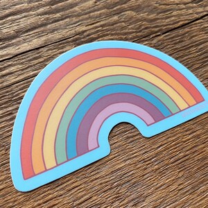 Rainbow Sticker, Single Die Cut Vinyl Sticker image 3